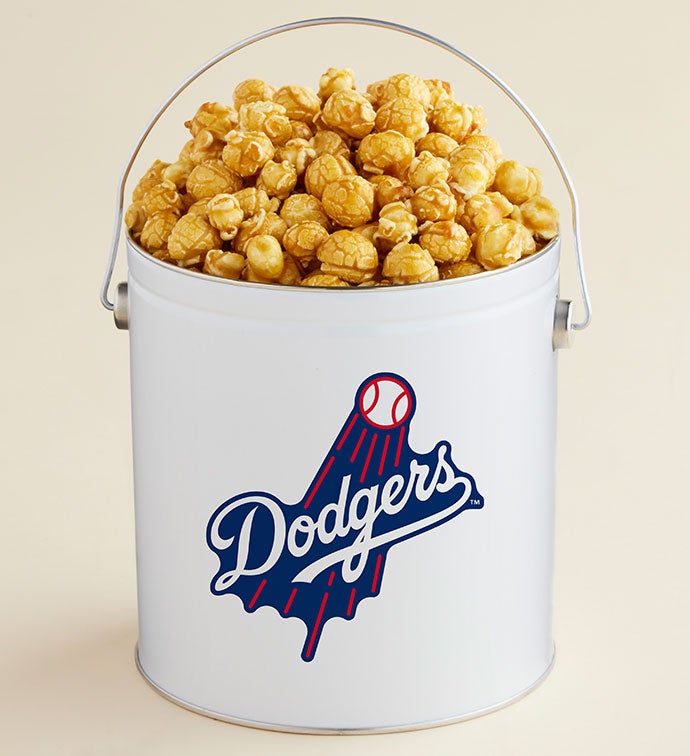 1 Gallon Los Angeles Dodgers   Caramel Popcorn Tin