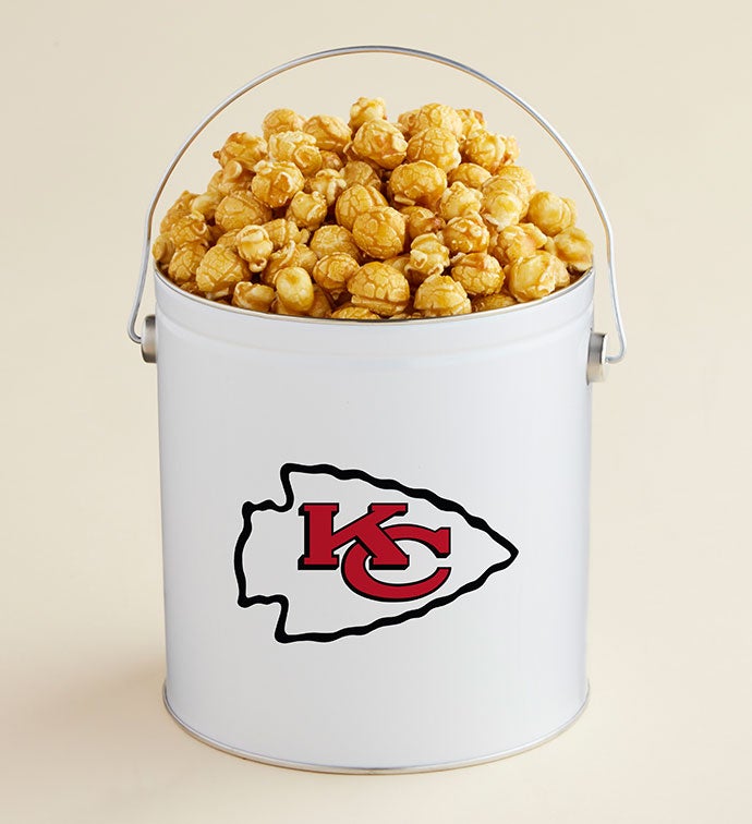 1 Gallon Kansas City Chiefs   Caramel Popcorn Tin