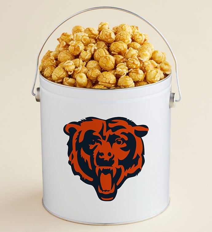 1 Gallon Chicago Bears   Caramel Popcorn Tin