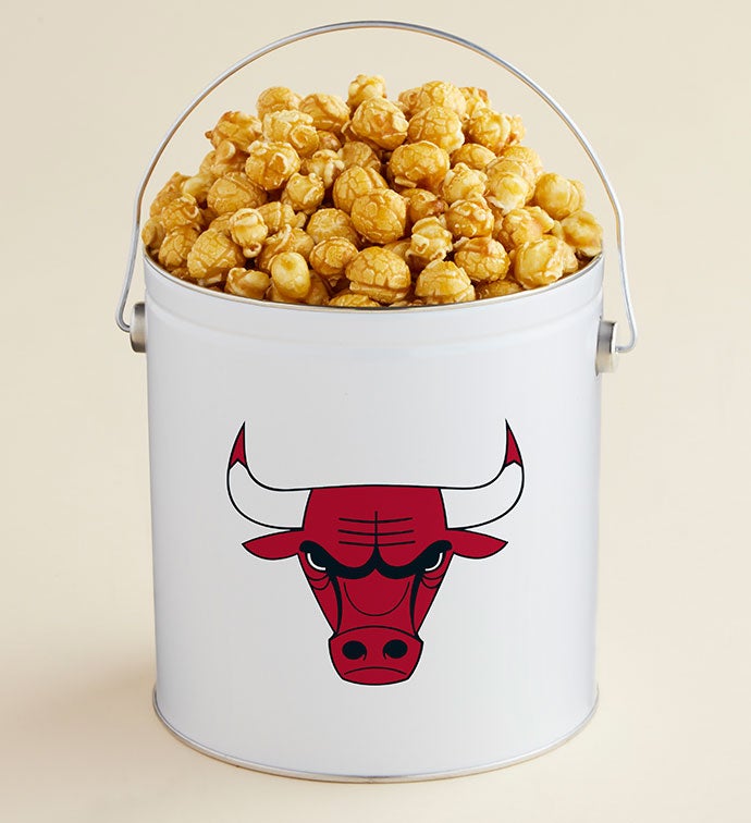 1 Gallon Chicago Bulls   Caramel Popcorn Tin