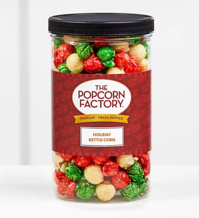 7 inch Holiday Kettle Popcorn Canister