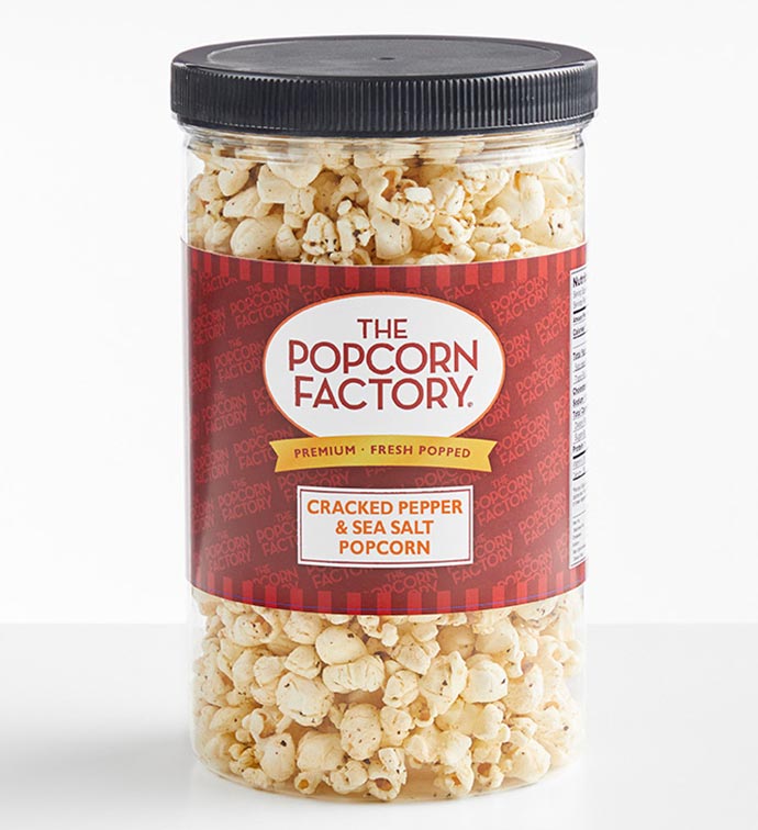 Cracked Black Pepper And Sea Salt Popcorn Canister