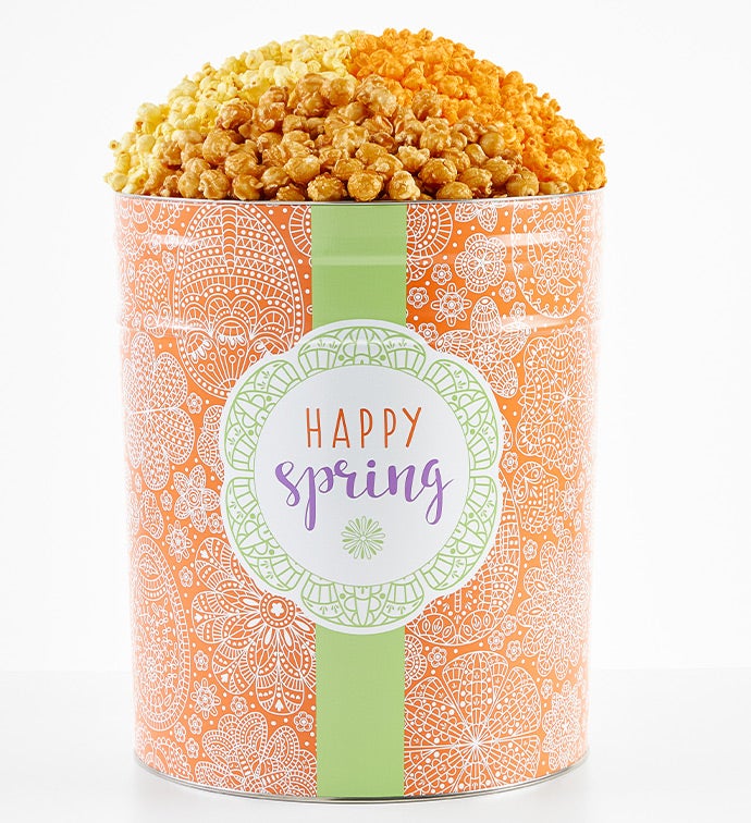 Garden Lace 6 1/2 Gallon 3 Flavor Popcorn Tin