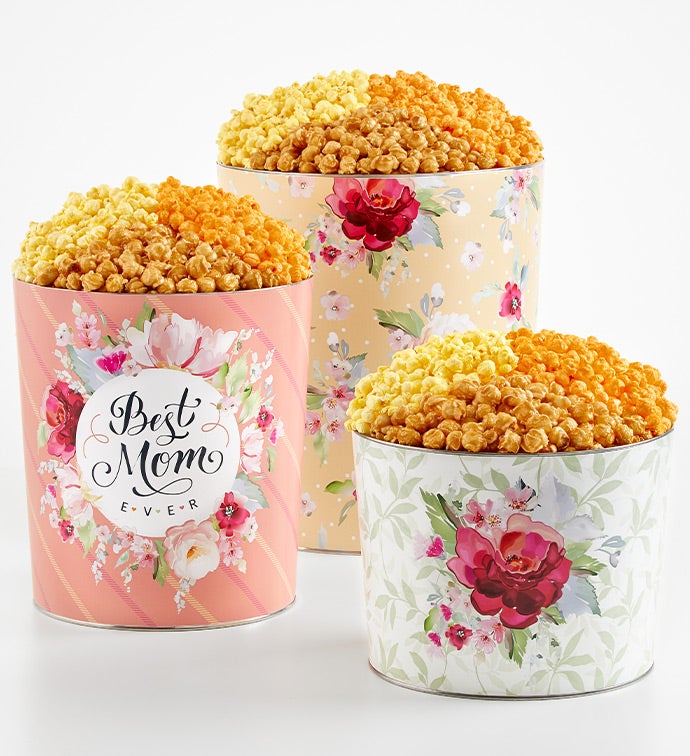 Mother's Day Bouquet 6 1/2 Gallon 3 Flavor Popcorn Tin
