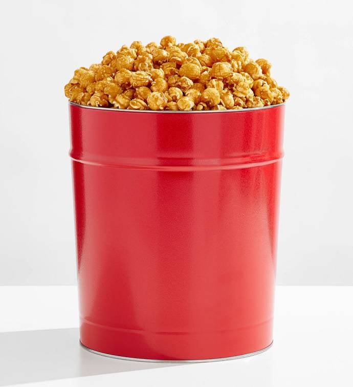 Simply Red 3 1/2 Gallon Caramel Popcorn Tin