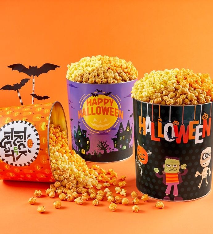 Trick Or Treat 2 Gallon 3 Flavor Popcorn Tin