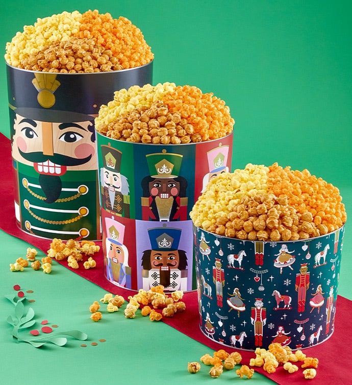 Nutcracker 2 Gallon 3 Flavor Popcorn Tin