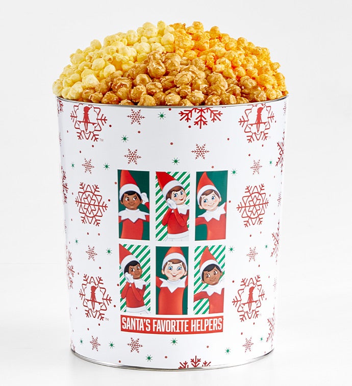 Elf On The Shelf 3.5 Gallon 3 Flavor Popcorn Tin