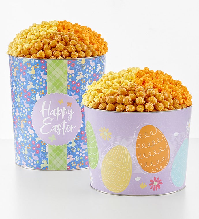 Happy Easter 2 Gallon 3 Flavor Popcorn Tin