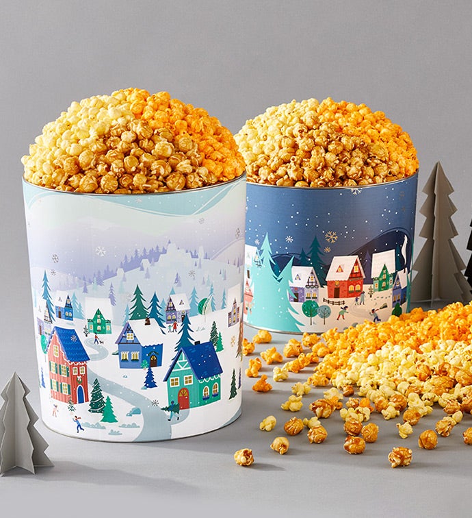 Winter Wonderland 2 Gallon 3 Flavor Popcorn Tin