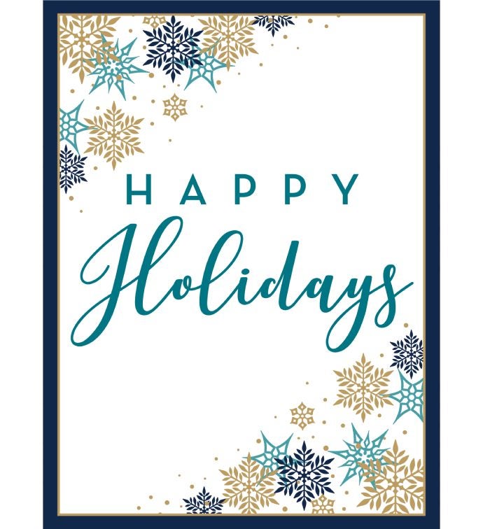 Happy Holidays Snowflake Greeting Card