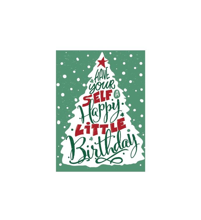 Happy Birthday Christmas Tree Greeting Card