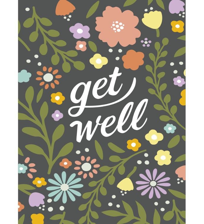 Get Well Soon Floral Greeting Card