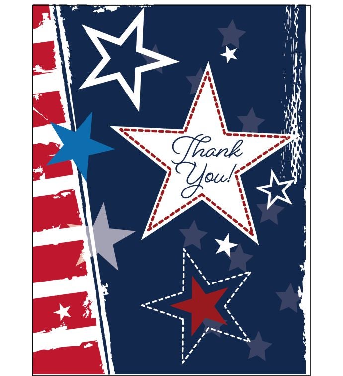 Patriotic Thank You Greeting Card