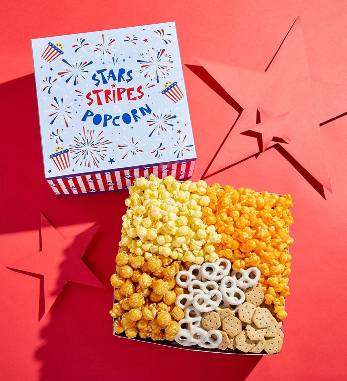 Red Pop And Blue Gift Box