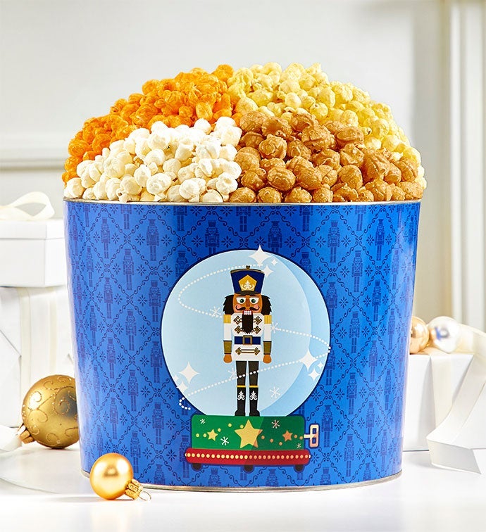 Nutcracker Cheer 2 Gallon 4 Flavor Popcorn Tin