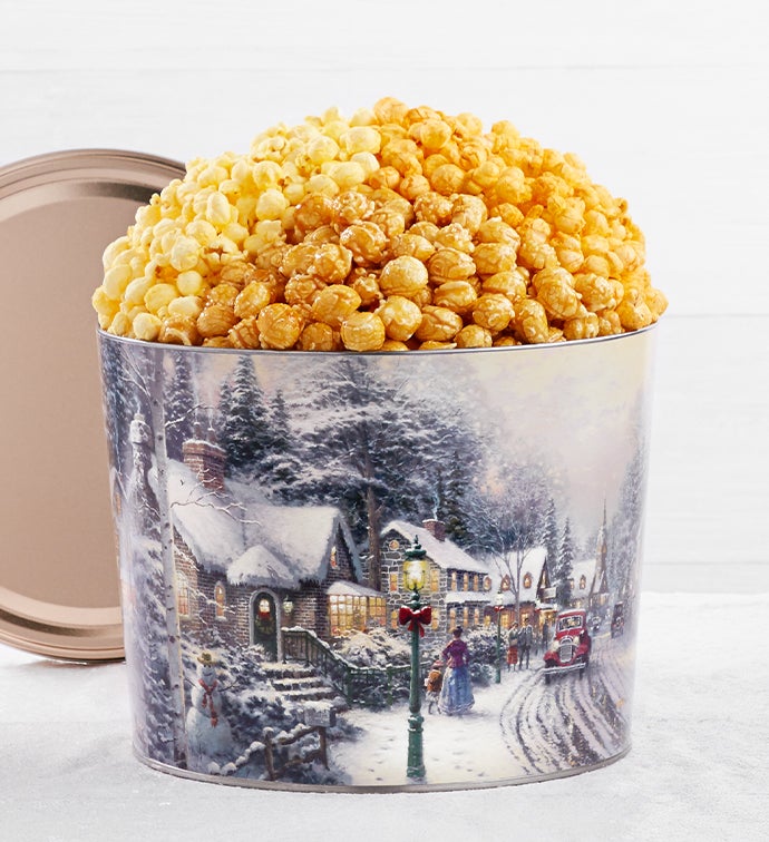 Thomas Kinkade® Holiday Village Popcorn Tins