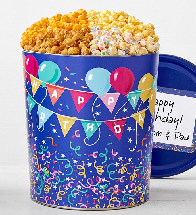 The Popcorn Factory Gift Tin Birthday Balloon Gallons Robust My XXX