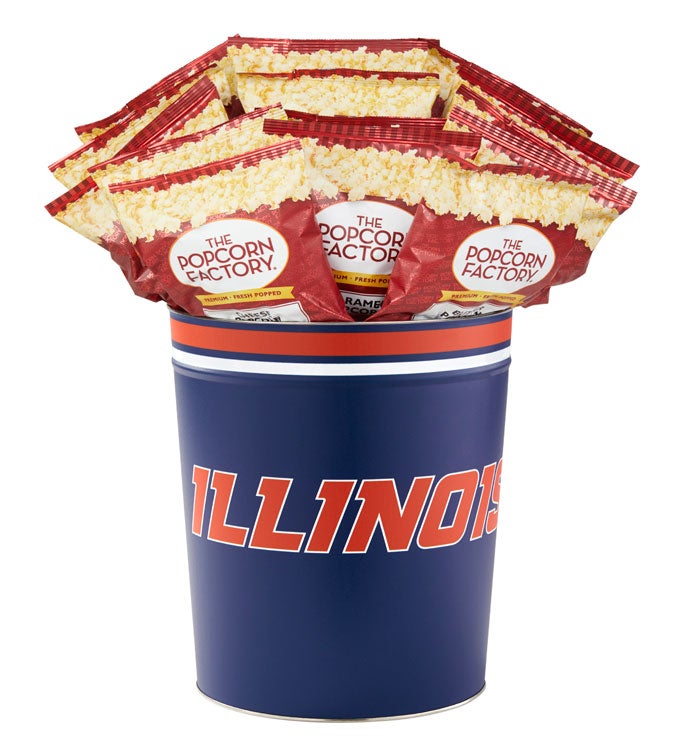 3 Gallon University of Illinois 3 Flavor Popcorn Tins The Popcorn