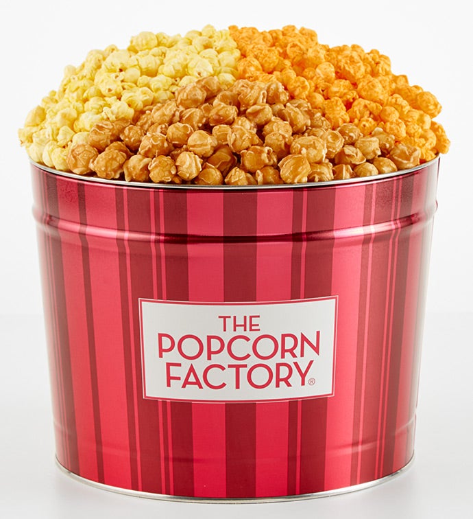 Retro 2 Gallon 3 Flavor Popcorn Tin