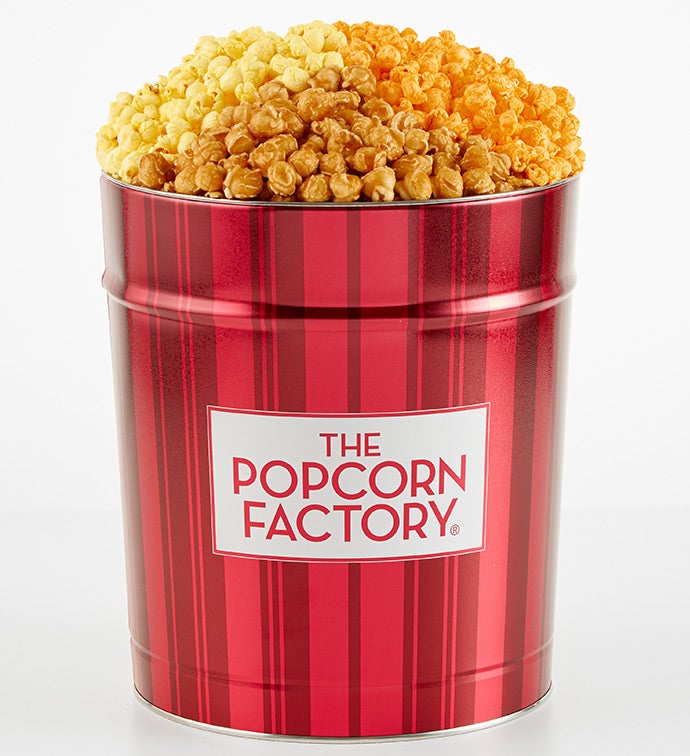 TPF Retro 3 1/2 Gallon 3 Flavor Popcorn Tin