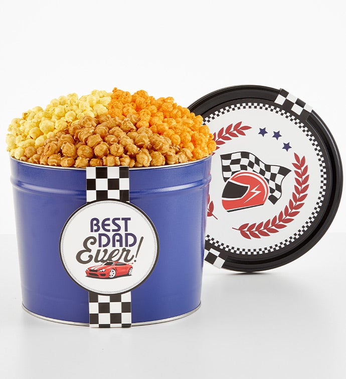 Best Dad Ever 2 Gallon 3 Flavor Popcorn Tin