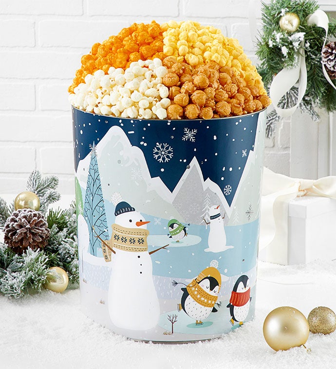 Frosty Fun 3 1/2 Gallon 4 Flavor Popcorn Tin