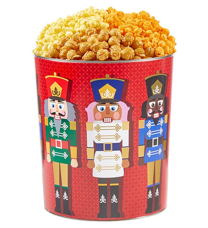 Nutcracker Cheer 3 1/2 Gallon 3 Flavor Popcorn Tin