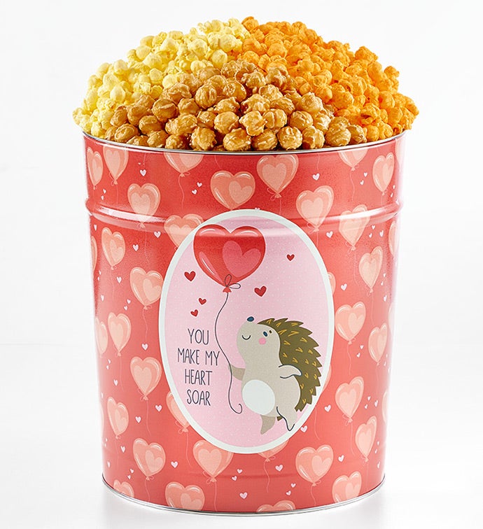 Hedge Hugs 3.5 Gallon 3 Flavor Popcorn Tin