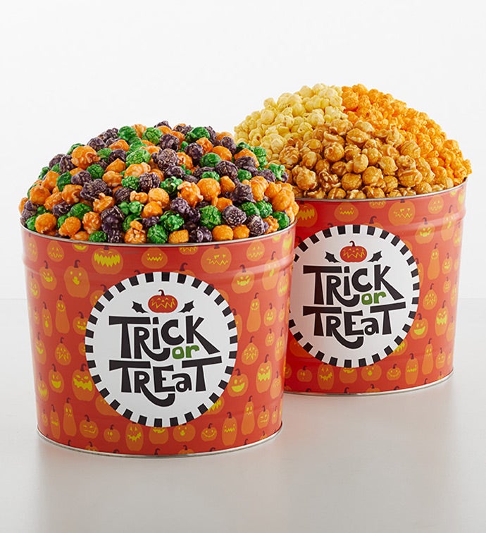 Trick Or Treat 2 Gallon 3 Flavor Popcorn Tin