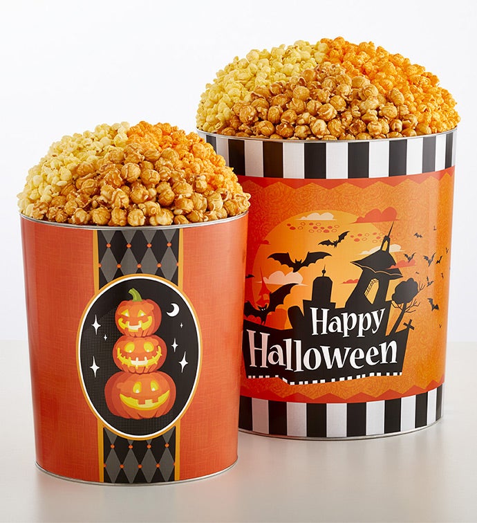 Halloween Delight 3 1/2 Gallon 3 Flavor Popcorn Tin