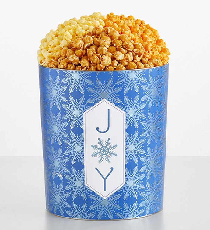 Let it Snow 3 1/2 Gallon 3 Flavor Popcorn Tin