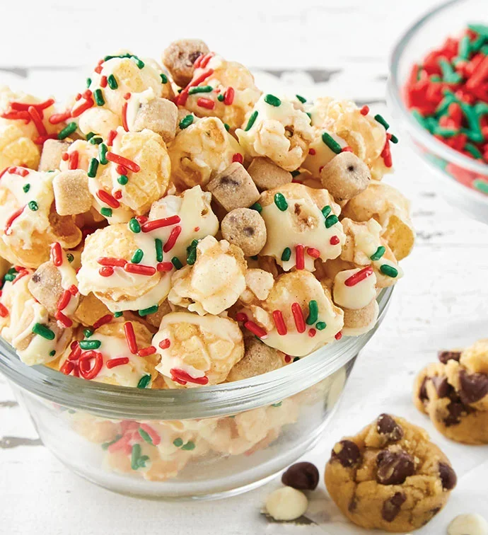 Holiday Cookie Dough Popcorn Canister