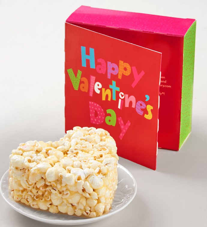 Happy Valentine's Day Popcorn Heart Card
