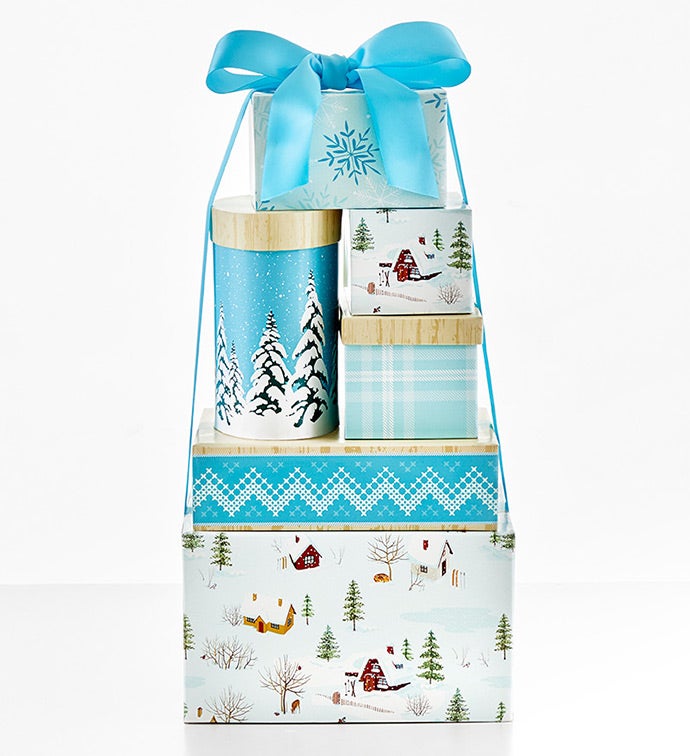 Let it Snow 6 Box Gift Tower