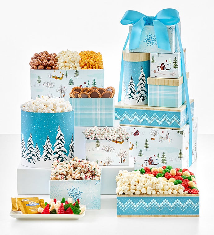Let it Snow 6 Box Gift Tower