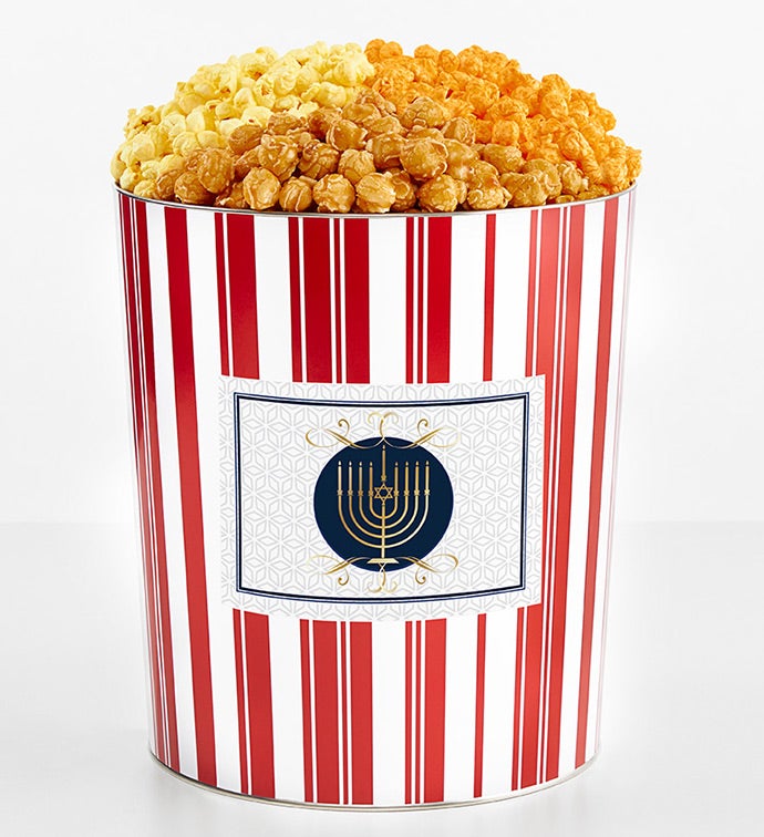 Tins With Pop® 3.5 Gallon Hanukkah Candle White Background