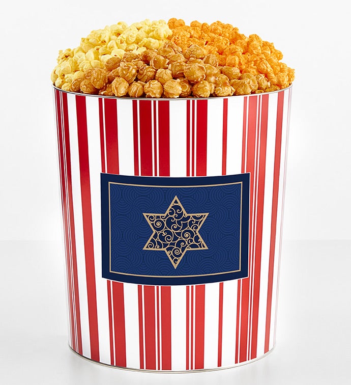 Tins With Pop® 3.5 Gallon Happy Hanukkah Gold Star