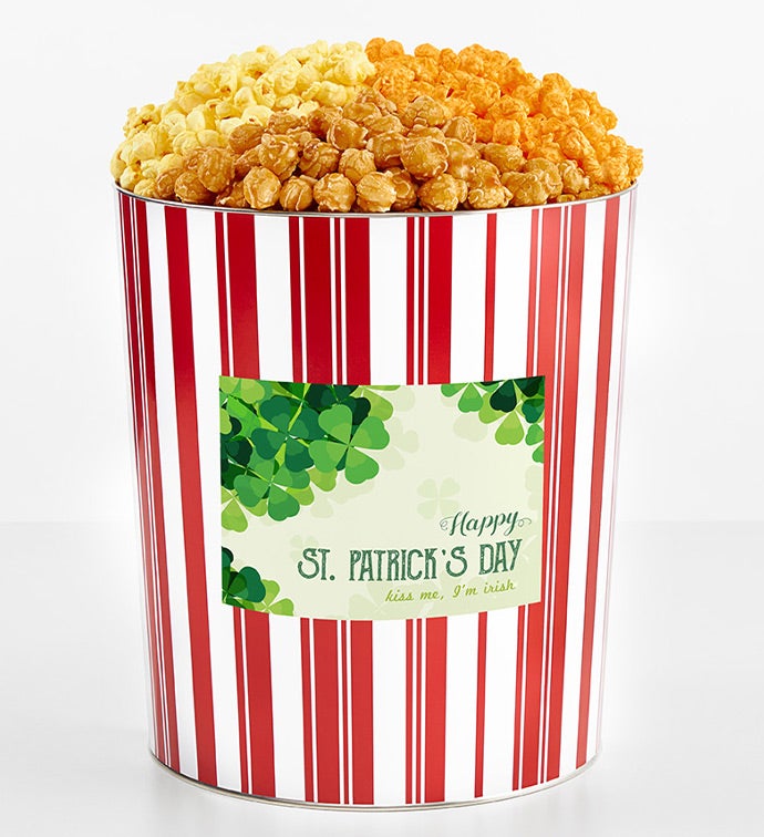Tins With Pop® 3.5 Gallon Happy St. Patrick's Day Kiss Me I'm Irish 3 Flavor