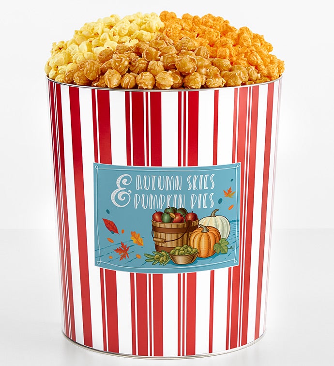 Tins With Pop® 3.5 Gallon Autumn Skies And Pumpkin Pies  3 Flavor