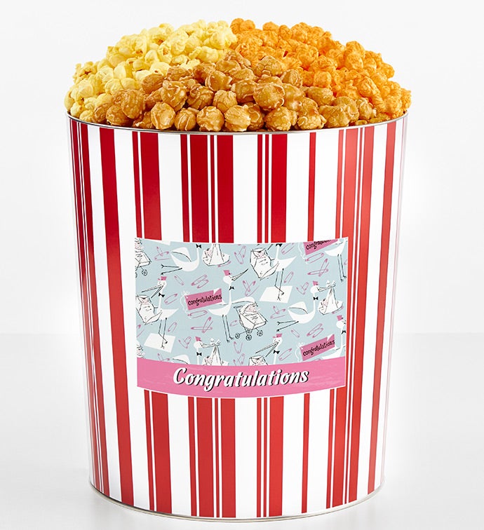 Tins With Pop® 3.5 Gallon Congratulations New Baby  3 Flavor