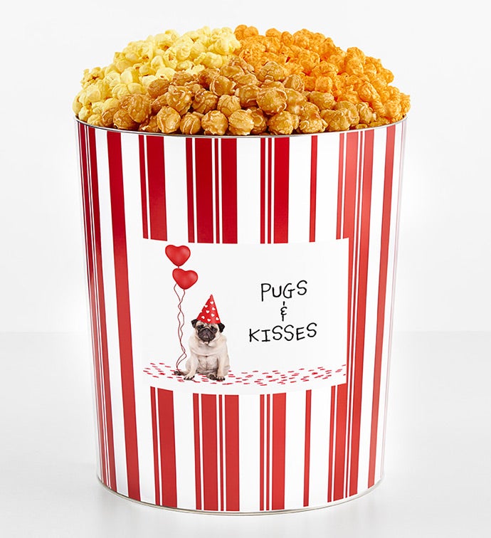 Tins With Pop® 3.5 Gallon Pugs and Kisses 3 Flavor