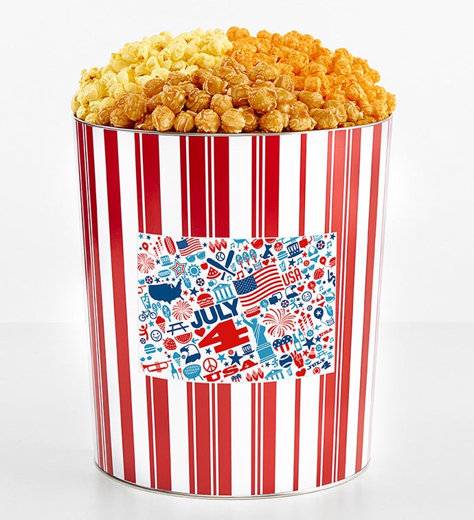 Tins With Pop® 3.5 Gallon Independence Day Collage 3 Flavor