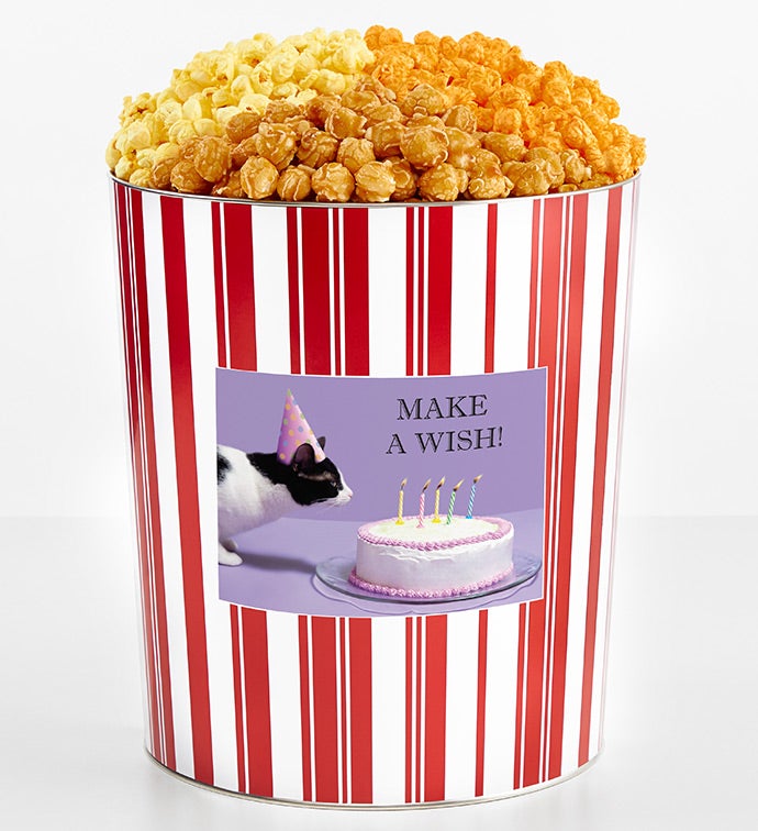 Tins With Pop® 3.5 Gallon Birthday Cat Cake 3 Flavor