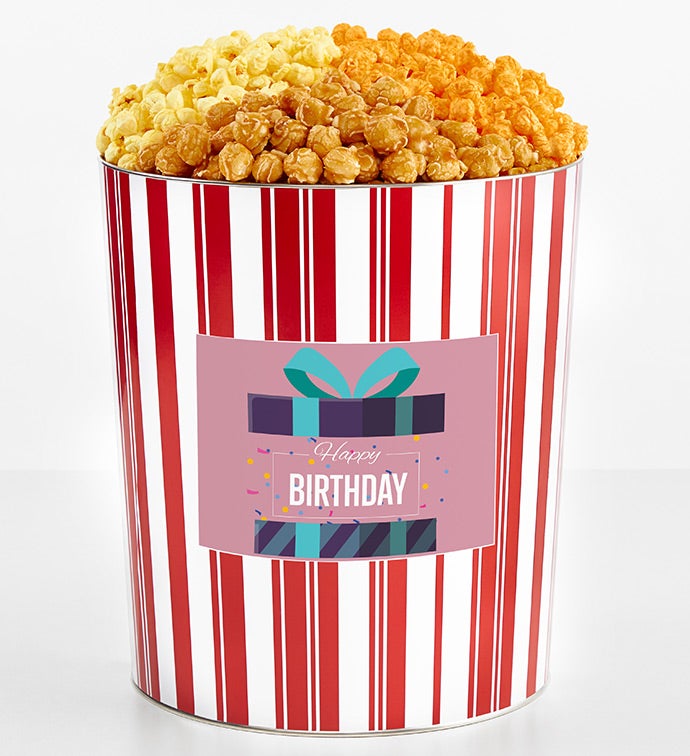 Tins With Pop® 3.5 Gallon Happy Birthday Gift 3 Flavor