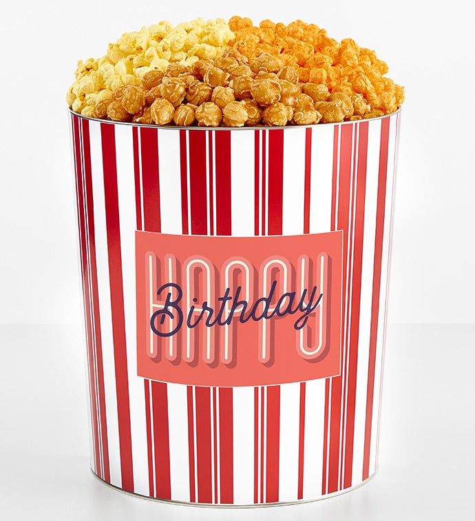 Tins With Pop® 3.5 Gallon Happy Birthday Retro 3 Flavor