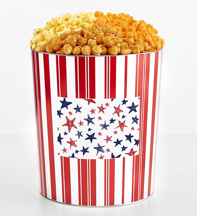 Tins With Pop® 3.5 Gallon Red & Blue Stars 3 Flavor