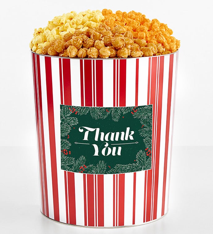 Tins With Pop® 3.5 Gallon Thank You Holiday Evergreen