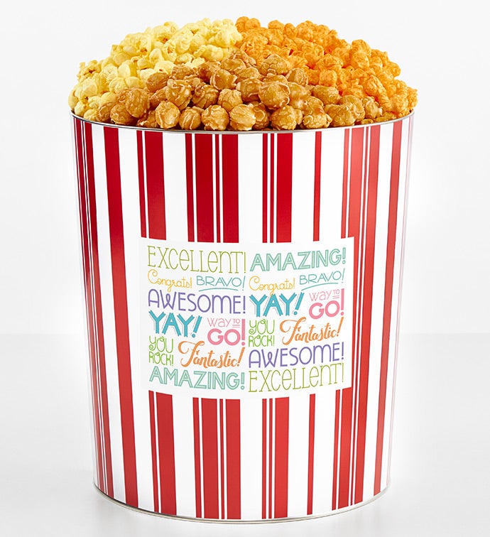 Tins With Pop® 3.5 Gallon Congrats Excellent Bravo 3 Flavor