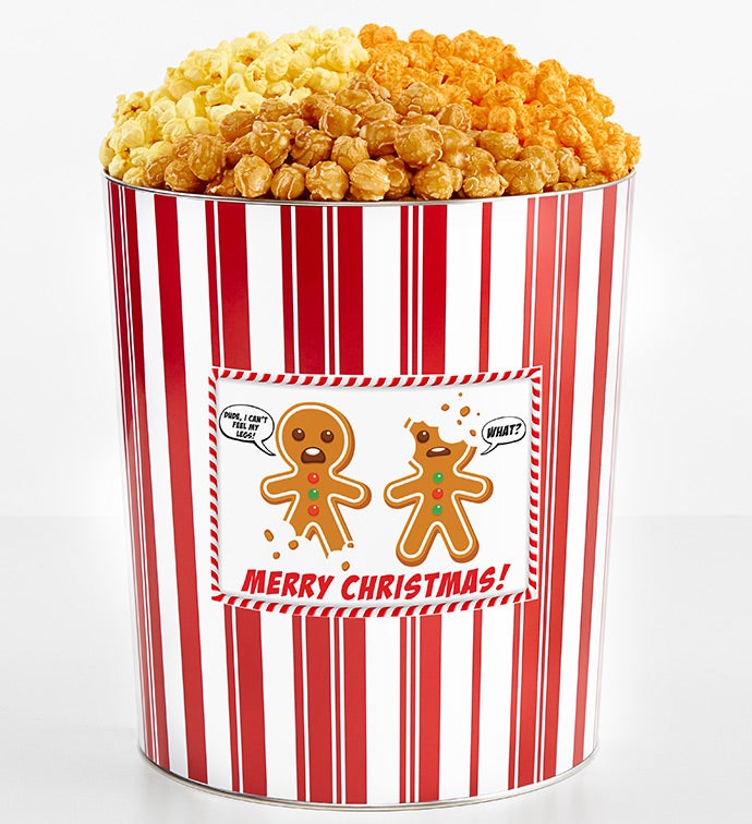 Tins With Pop® 3.5 Gallon Gingerbread Men Merry Xmas 3 Flavor